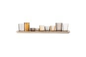 Dekoracje - Bloomingville Sanga Tray w/Votive - Dark Brown - Set of 10 - 27404487