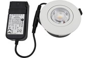 Lampy - Nordtronic Low Profile Flexible G2 Ø75 with driver 6W 3000K matte white - 35711013