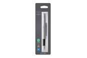 Przybory do pisania i rysowania - Parker Jotter Fountain Pen | Stainless Steel with Chrome Trim | Medium Nib Blue Ink | Blister Pack - 2031012