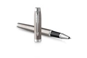 Przybory do pisania i rysowania - Parker IM Rollerball Pen | Stainless Steel with Chrome Trim | Fine Point with Black Ink Refill | Gift Box - 2143633