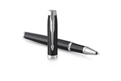 Przybory do pisania i rysowania - Parker IM Rollerball Pen | Matte Black with Chrome Trim | Fine Point with Black Ink Refill | Gift Box - 2143634