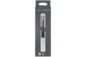 Przybory do pisania i rysowania - Parker Urban Twist Ballpoint Pen | Muted Black with Chrome Trim | Medium Point Blue Ink Refill - 2150858