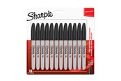 Przybory do pisania i rysowania - Sharpie Permanent Markers | Fine Point | Black | 12 Count - 1996111