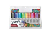 Przybory do pisania i rysowania - Sharpie Permanent Marker Set | Exclusive Colour Assortment | Fine Point | 20 Count - 2061128