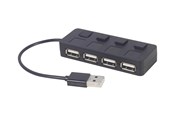 USB hub - Gembird UHB-U2P4-05 - hub - 4 ports USB hub - 4 - Czarny - UHB-U2P4-05