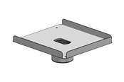 Uchwyty ścienne, uchwyty AV i meble AV - Ergonomic Solutions SpacePole Essentials - mounting component - for printer - black - Max - recommended for - SPV3105-02