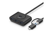 USB hub - UGREEN USB 3.0 Hub with USB-A & USB-C Port USB hub - 4 - USB 3.0 - Czarny - 40850