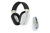 Myszka - Logitech Wireless Gaming Combo - BLACK+WHITE+LIME - Myszka do gier - Optyczny - 6 - Biały - 981-001230