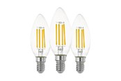Zarówka LED - EGLO Żarówka światła LED C35 Candle 7W/827 806 lumen clear 3-pack E14 - 113107