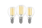 Zarówka LED - EGLO Żarówka światła LED P45 Mini ball 7W/827 806 lumen clear 3-pack E14 - 113106