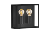 Lampy - EGLO ALAMONTE 1 outdoor wall lamp 2xE27 black/clear - 900698