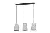 Lampy - EGLO ALSAGER long table pendant lamp black/grey - 43985