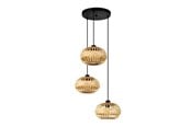 Lampy - EGLO AMSFIELD 1 cluster pendant natural - 43864