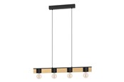 Lampy - EGLO BAILRIGG long table pendant black/brown - 43902