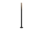 Lampy - EGLO BARBOTTO floor lamp 3000K black/wood - 900877