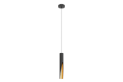 Lampy - EGLO BARBOTTO pendant black/gold - 900872