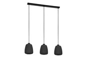 Lampy - EGLO BARLASTON long table pendant black/grey - 43962
