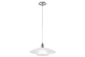 Lampy - EGLO BRENDA pendant lamp Ø395 mm white/brushed steel - 87052