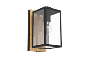 Lampy - EGLO BUDRONE outdoor wall lamp black/brown - 900289