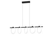 Lampy - EGLO CARANACOA LANGBORD 5L SORT/HVID - 900563