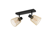 Lampy - EGLO COSLADA spot rail 2L black/brass - 900694