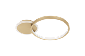 Lampy - EGLO GAFARES ceiling lamp with remote control 450x290 mm 3000-6500K gold/white - 900423