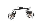Lampy - EGLO GIRONA spot rail 2L black/brushed brass - 900662