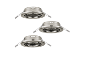 Lampy - EGLO AGULO recessed spotlight brushed steel - 75675
