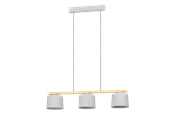 Lampy - EGLO MARIEL long table pendant light grey/brown - 900362