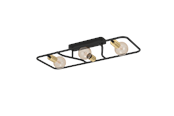 Lampy - EGLO MESSINARO ceiling lamp black/brushed brass - 900367