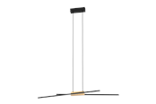 Lampy - EGLO PANAGRIA long table pendant black/wood - 900489