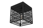 Lampy - EGLO PIEDRITAS ceiling lamp 180x180 mm black - 900355