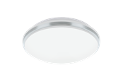 Lampy - EGLO PINETTO ceiling lamp Ø340 mm 4000K IP44 white/chrome - 900365