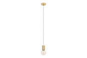 Lampy - EGLO POZUETA 1 pendant brushed brass - 900799