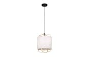 Lampy - EGLO SURFLEET pendant lamp wood/white - 43874