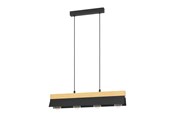 Lampy - EGLO TARRAFO pendant lamp black/brown - 900444