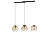 Lampy - EGLO VENEZUELA long table pendant black/gold - 900167