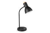 Lampy - EGLO VERADAL-QI table lamp with touch black/wood - 900628