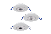 Lampy - EGLO ZUJAR Recessed spotlight Ø90 340lm 3-pack white - 75763