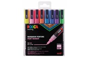 Materialy hobbystyczne - POSCA marker sæt PC-3M 8 ass. colors Glitter - 401627