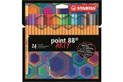 Materialy hobbystyczne - STABILO ® point 88® fineliner Arty cardboard wallet of 24 colors - 201089
