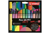 Materialy hobbystyczne - STABILO Pen 68 Max Arty wallet of 12 pens - 204092