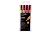 Materialy hobbystyczne - POSCA  marker sæt PC-3M 4 ass. Glitter colors warm - 401639