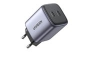 Telefon - Adapter i Ladowarka - UGREEN Nexode GaN 45W Dual USB-C PD Charger - Space Gray - 90573