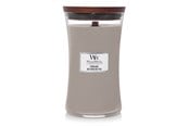 Dekoracje - WoodWick Scented candle with wooden lid - Fireside - 93106E