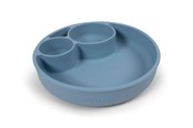 Akcesoria dla niemowląt - Filibabba Silicone divided plate - Powder Blue - FI-02291