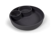 Akcesoria dla niemowląt - Filibabba Silicone divided plate - Stone Grey - FI-02292