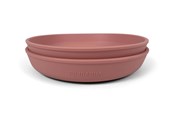 Akcesoria dla niemowląt - Filibabba Silicone plate 2-pack Rose - FI-02271