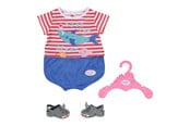 Lalki i akcesoria - Baby Born Bath Pyjamas wShoes blue 43cm - 834268