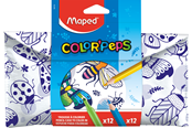 Przybory do pisania i rysowania - Maped Pencil case to fill in. With 12 felttips and 12 colour pencils - 984729